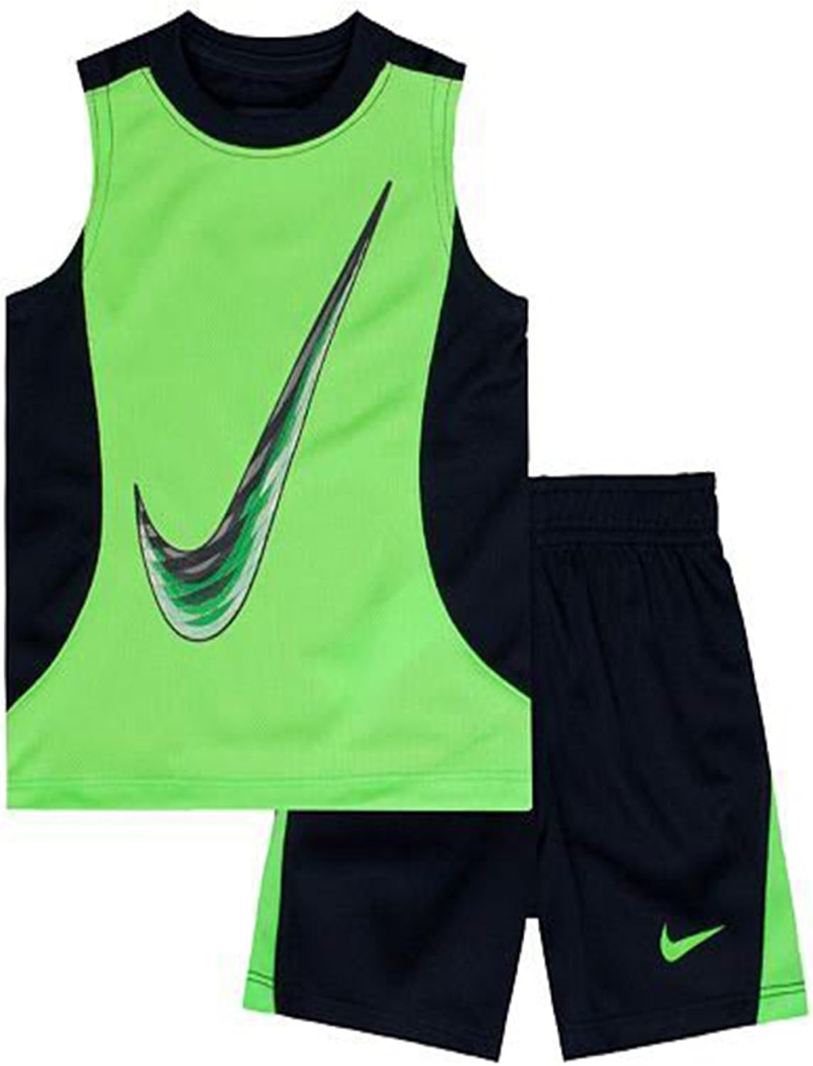 Nike Toddler Boys 2 Piece Outfit Set (3T, Obsidian) Clothing