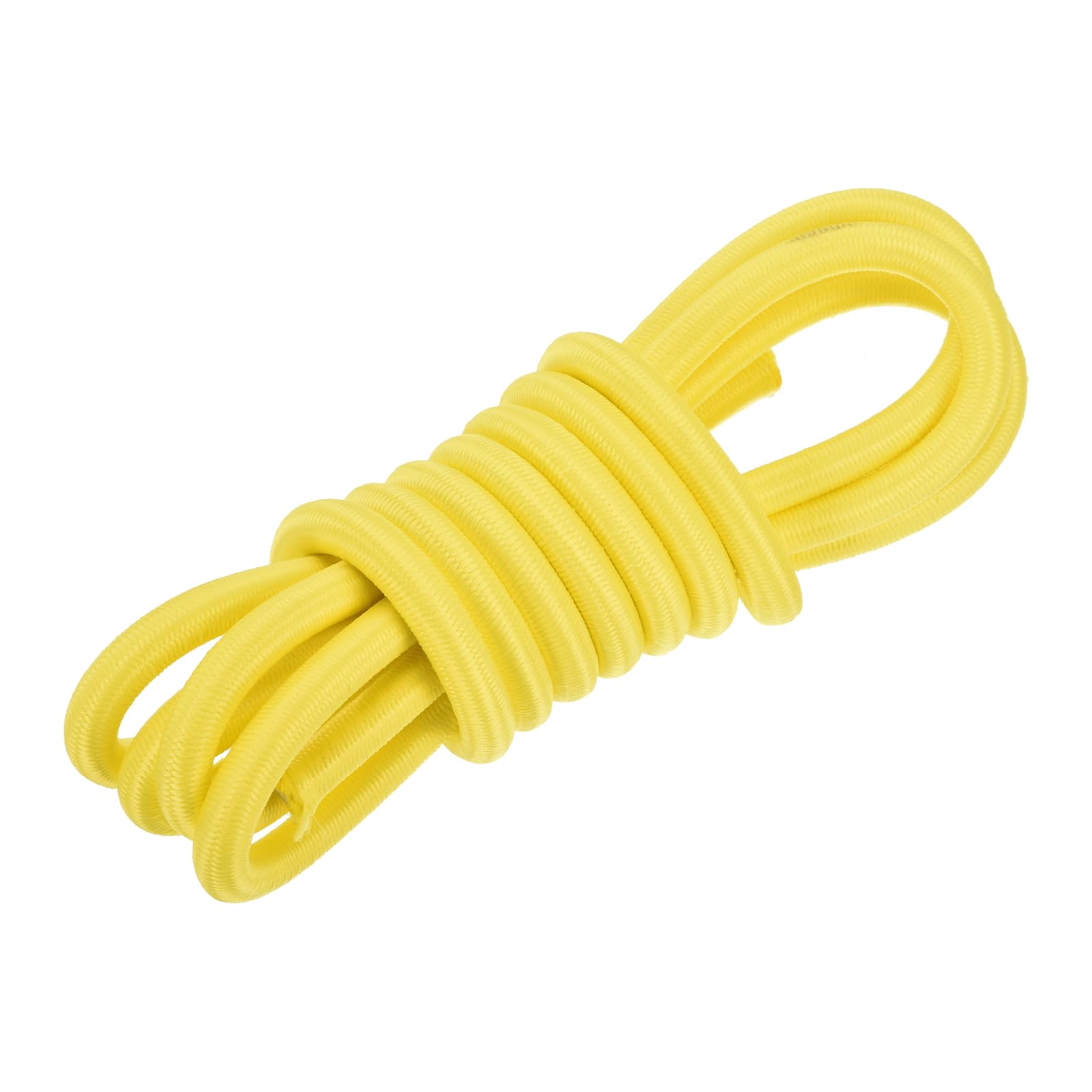 DMiotech 10mm Shock Cord, 3 M Yellow Bungee Cord Tent Pole Shock Cord Round Elastic Kayak Rope Stretch String Marine Grade Heavy Polyester for DIY Projects Tie Downs