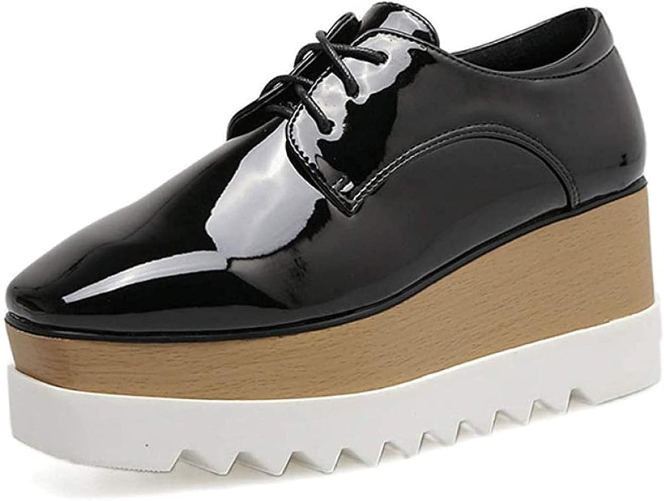 women's platform oxford lace up shoes