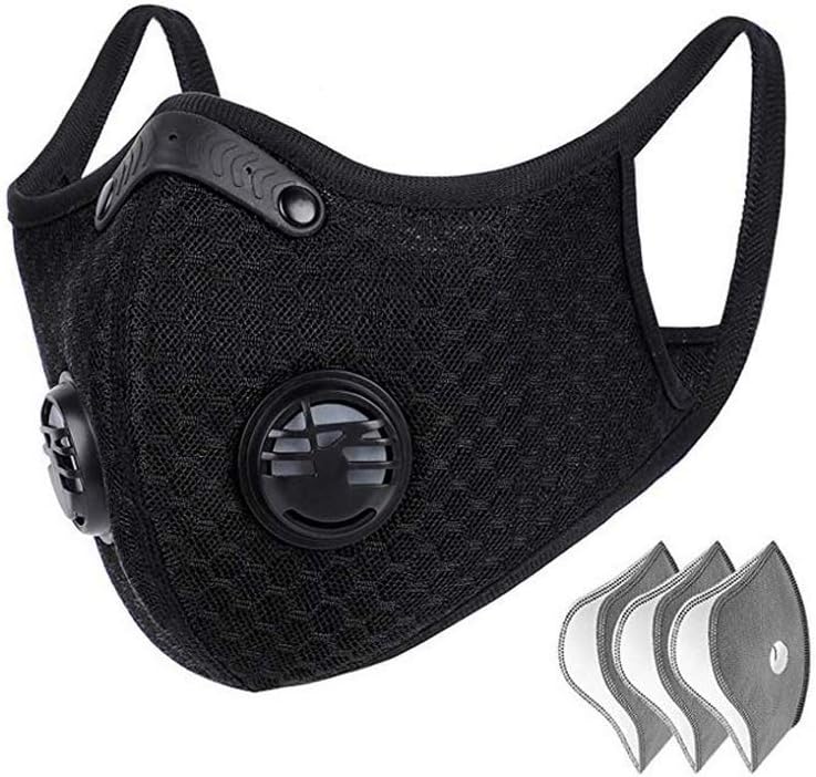 Mask, Reusable Dust Mask, Extra Activated Carbon Filters, Protection Running Outdoor Activities