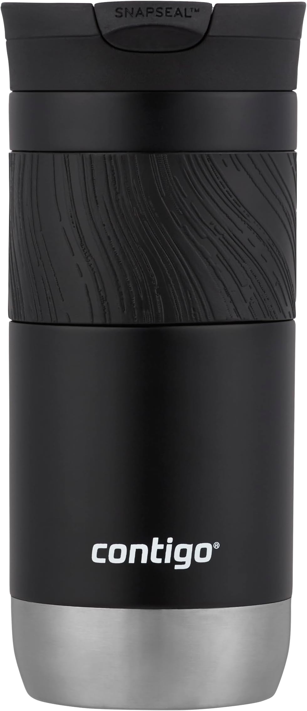 Contigo Byron Snapseal Travel Mug 470 ml Licorice Stainless Steel Leakproof