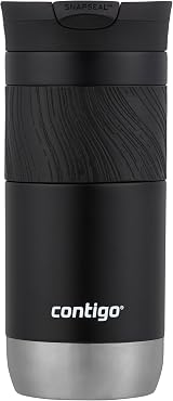 Contigo Byron Snapseal Travel Mug 470 ml Licorice Stainless Steel Leakproof