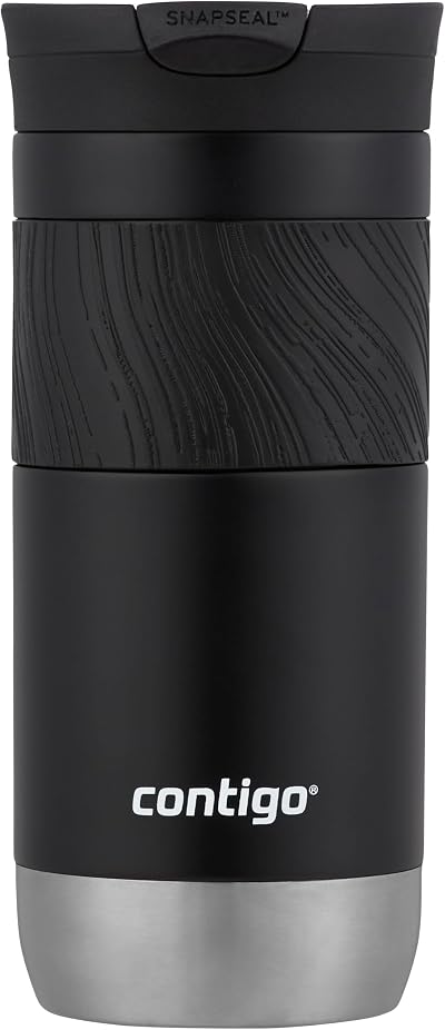 Contigo Byron Snapseal Travel Mug 470 ml Licorice Stainless Steel Leakproof