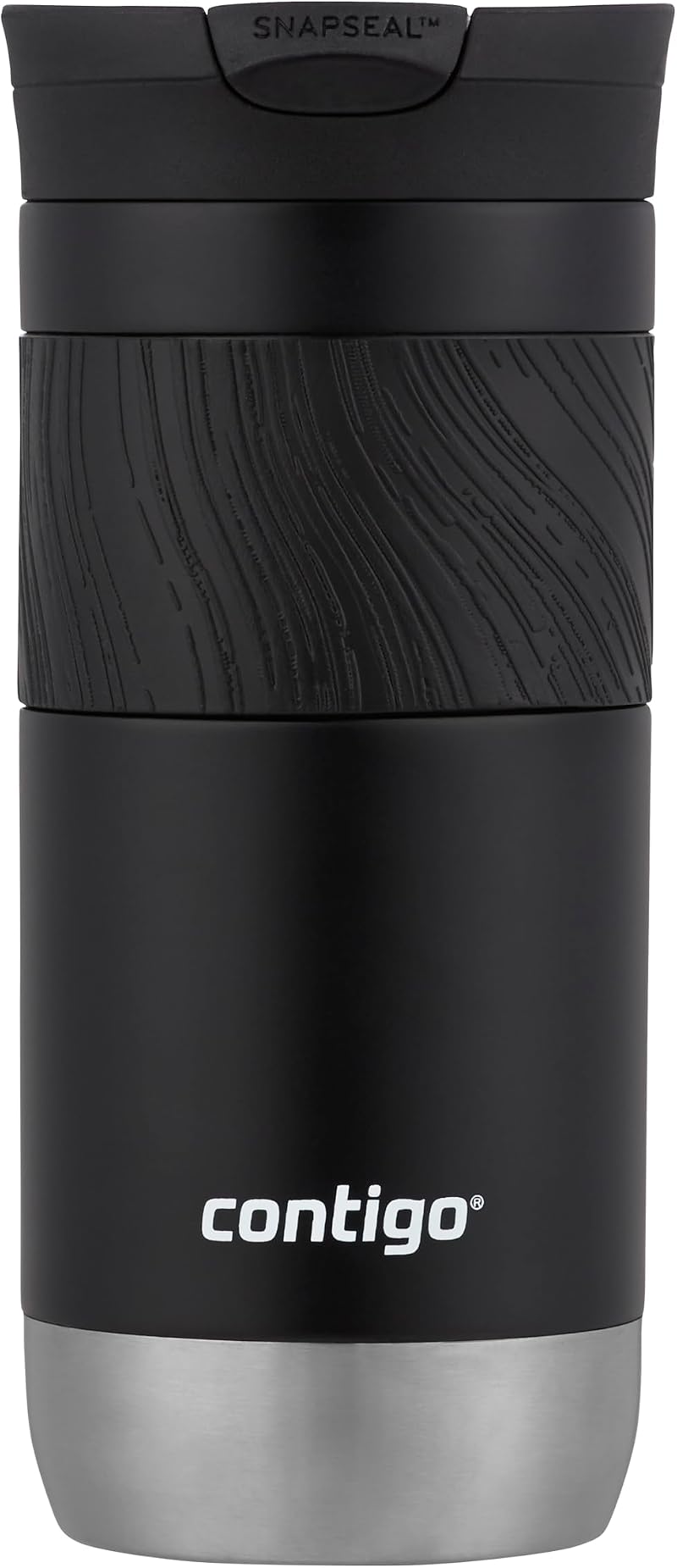 Contigo Byron Snapseal Travel Mug 470 ml Licorice Stainless Steel Leakproof