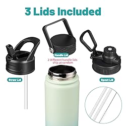 Konokyo Insulated Water Bottle with Straw,22oz 3