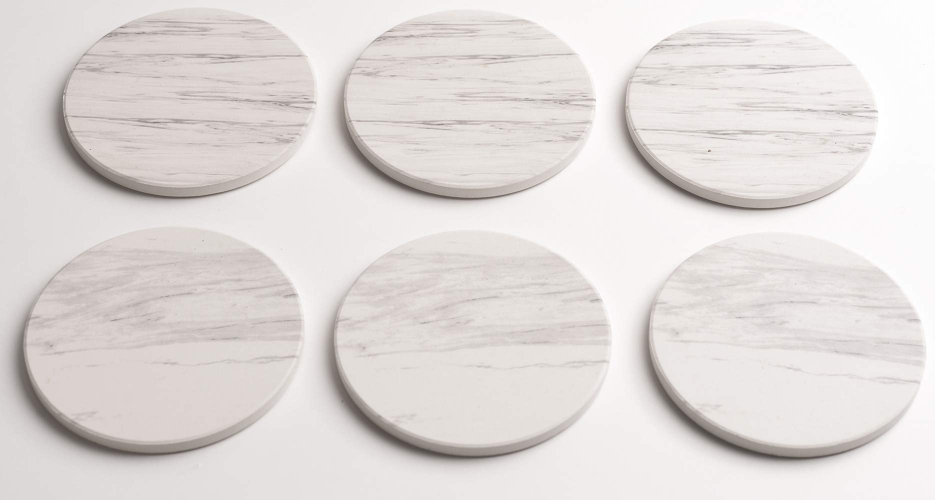 AlphaAcc Absorbent Ceramic Coasters for Drinks Large Size 4.2\