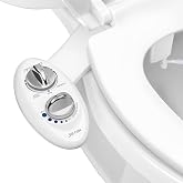 LUXE Bidet NEO 185 - Bidet Attachment for Toilet Seat, White | Non-Electric, Dual Nozzle, Self-Cleaning, Adjustable Water Pressure, Rear &amp; Feminine Wash