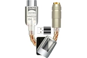 CHIUEAST Upgraded Digital Sound Amplifier CX31993 MAX97220 Chip Type C 3.5mm AMP HiFi Adapter 32Bit/384kHz Headphone DAC Adapter Type C to 3.5mm Headphone Adapter