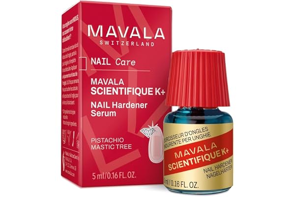 MAVALA Scientifique K+ Nail Hardener and Strengthener, Clear Treatment for Weak, Brittle and Splitting Nails, Made in Switzer