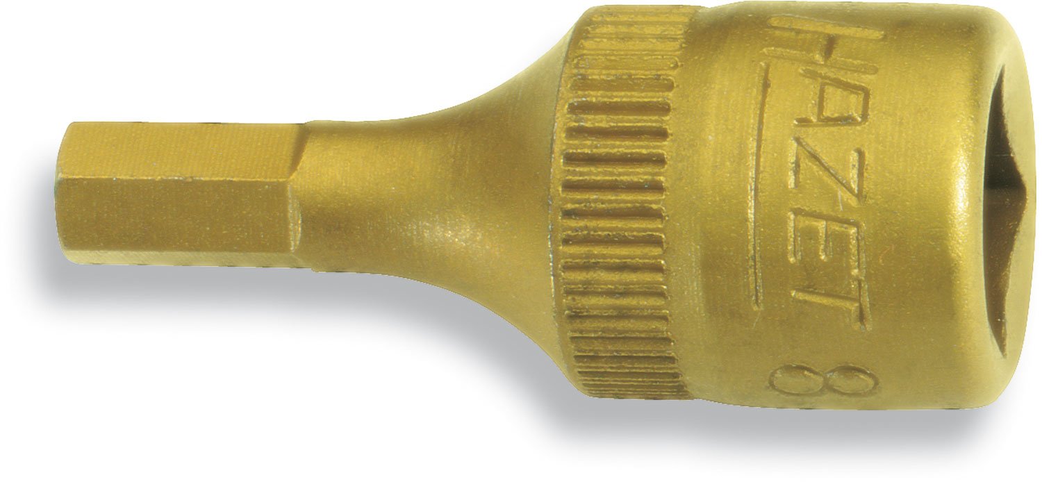 HAZET 8501-8 Hexagon Profile Screwdriver Socket - CVD-Tin Coated