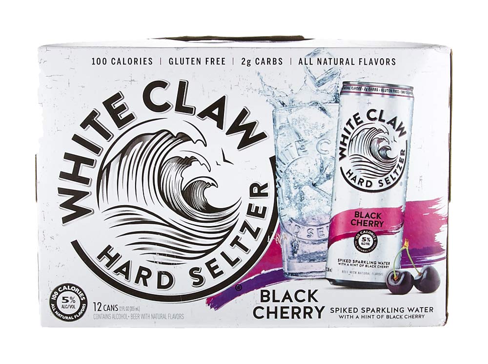 White Claw Hard Seltzer Black Cherry, 12 pk, 12 oz cans, 5 ABV Grocery & Gourmet Food