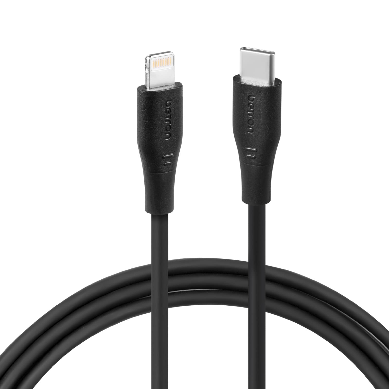 Betron USB C to Lightning Cable Compatible with iPhone, 1 Metre, Black