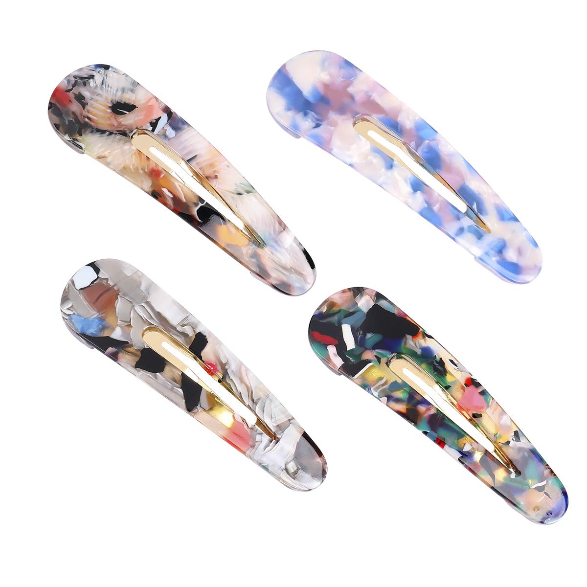 Hair Clips Hairpins Girls Bangs Acrylic Resin Hair Barrettes for Women and Ladies Headwear Styling Tools Hair Accessories (Colour-B) : Beauty