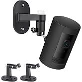 2Pack Adjustable Security Wall Mount Bracket for Ring Stick Up Cam &amp; Ring Outdoor Cam Plus, Perfect View Angle for Your Surveillance Camera System - Black