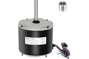 0131M00061SP 1/4HP Condenser Fan Motor Replaces Goodman Air conditioner Amana Janitrol 0131M00014PS, Zhongshan Broad-Ocean YDK-180S84062-01 Motor, 830RPM 208/230V 1.5A SSX160481BA, GSC130481AE Leungoo