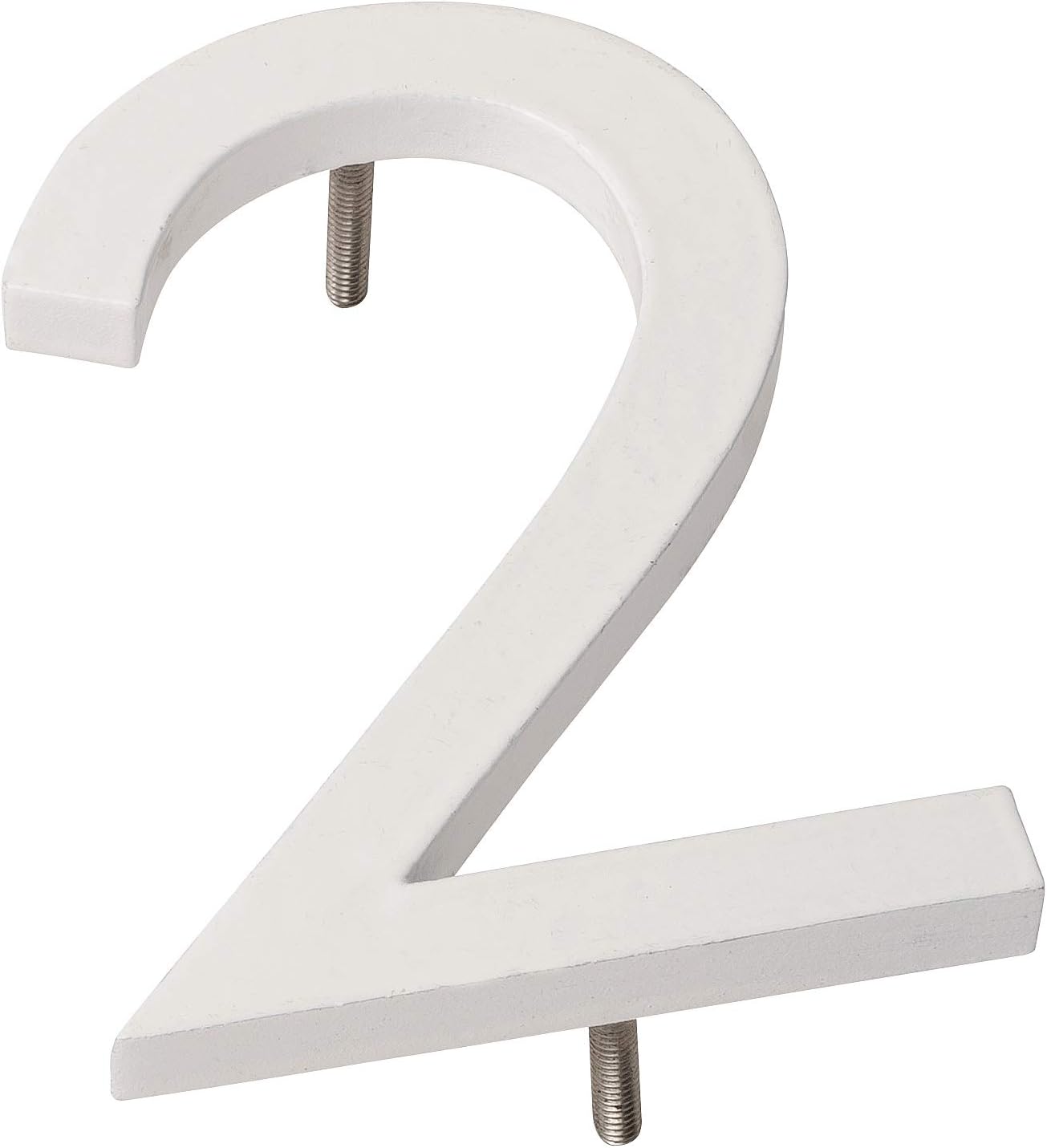 Address Signs - Montague Metal Products MHN-16-F-WE1-2 Solid Brushed Aluminum Modern Floating Address House Numbers, 16
