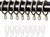 TSKDKIT 24 Pcs Metal Curtain Rings with Clips 30mm Rustproof Brass Finish view 5
