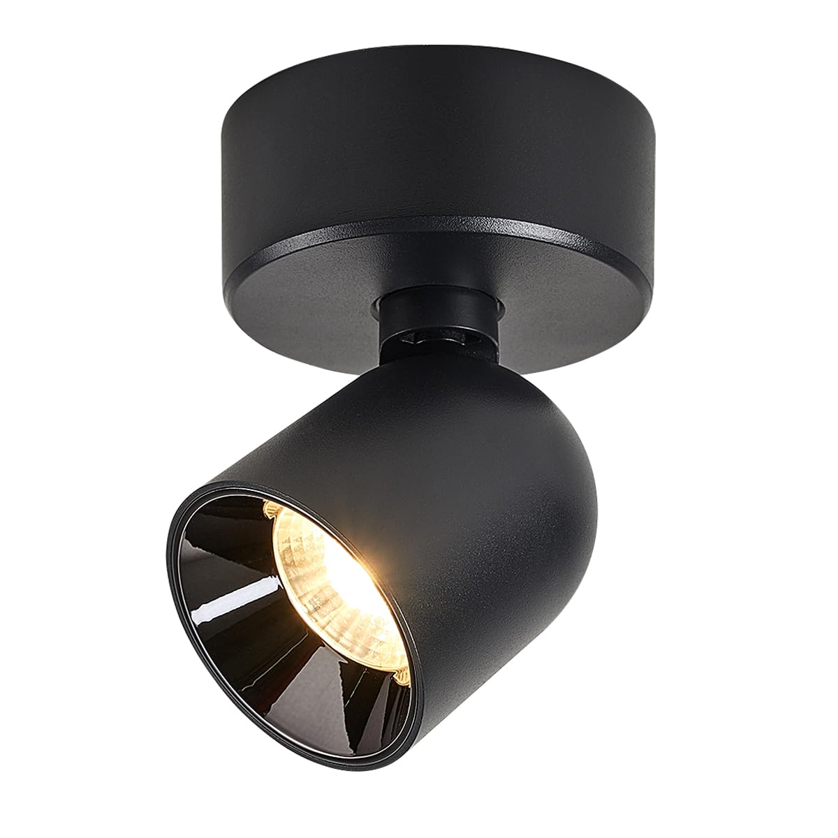Budbuddy 12W LED Ceiling Spotlights Rotatable Wall Spotlights Swivel Black Wall Spotlamps Modern Indoor Wall Light for Corridor Living Room Office Shop and More 3000K