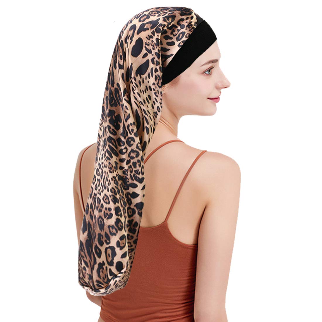 Simoda Satin Bonnet Long Sleeping Cap for Long Hair,Braids,Dreadlocks Curly Hair (#7)