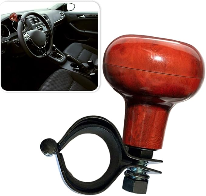 Zone Tech Woodgrain Steering Wheel Spinner Universal Fit Premium