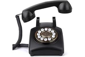 MCHEETA Audio Guest Book Wedding Phone, Reusable Audio Guestbook for Voice Message at Wedding, Baby Shower, Engagement, Graduation & Event, Fun Assemble Guest Book Phone Alternative with Vintage Style (Black)