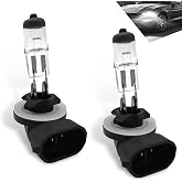 Flygun 2 PCS Car 881-27W Halogen Bulb, 12V Super Penetrating Quartz Lamp Low Beam High Beam Light, Easy to Plug Original Halogen Bulb Replacement Parts, Universal Car Lighting Accessories (White)