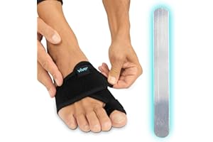 Vive Bunion Brace (Pair) - Big Toe Corrector Straightener with Splint - Hallux Valgus Pad, Joint Pain Relief, Alignment Treatment - Orthopedic Sleeve Foot Wrap Support for Men and Women (Black)
