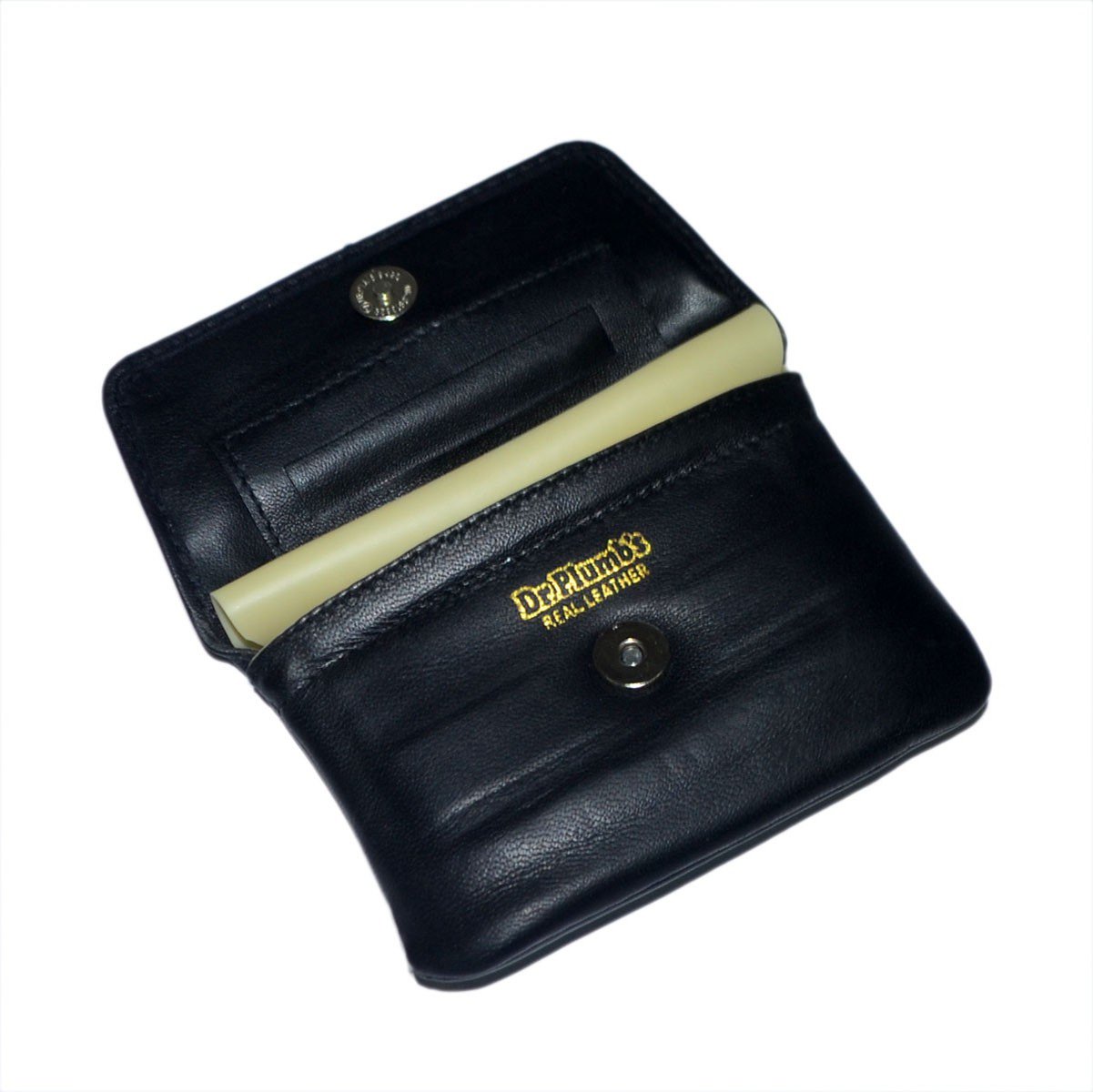 P35518 - Dr Plumb Leather Wallet Style Tobacco Pouch with Belt Loop & Paper Holder