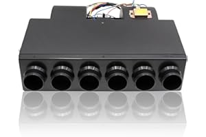 Qrooviiy A/C 12V Air Conditioning Evaporator Assembly Unit,Heating & Cooling Evaporator,Under-Dash A/C Heating Cooling Unit w