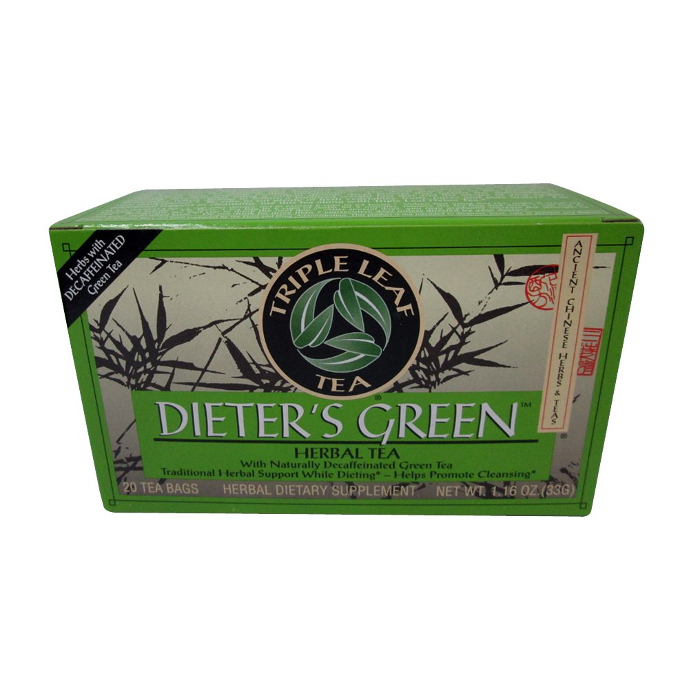 Triple Leaf Tea Dieters Green Tea, 20 Tea Bags, (pack of 3) 23991000101