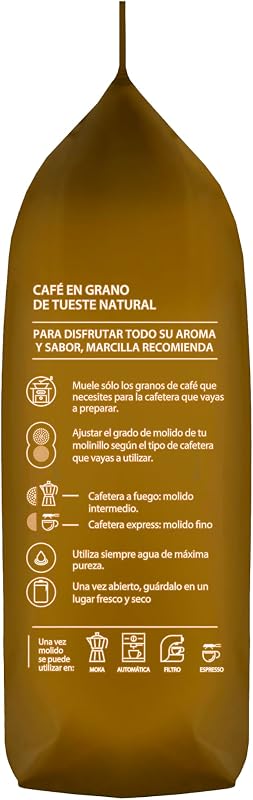 Café marcilla gran aroma em grãos naturais | 500g