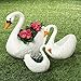 IOTC BR 2831 Brass Swan Planter 2 Piece Set Yard Garden Decor, One Size Fits All, Gold