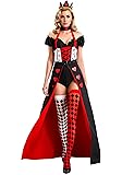 ZEXIGLAD Queen of Hearts Costume Women Halloween