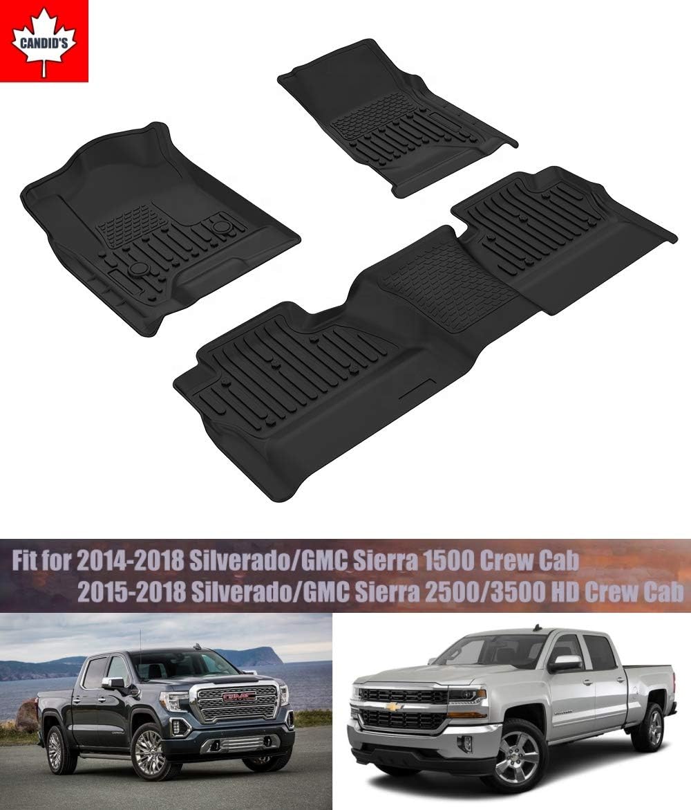 Floor Mats for 20142018 Chevrolet Silverado/GMC Sierra 1500 Crew Cab