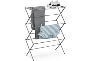 SsngygHme Drying Rack for Laundry, Foldable Clothes Drying Rack, Small Collapsible Dry Rack for Clothes, Use for Indoor & Outdoor Drying Clothes, 40"x29"x14.5" (Grey)