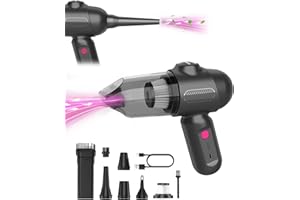 EBOSSOM Car Vacuum V6 Pro, Cordless Handheld Vacuum with 8000Pa, Portable 4-in-1 Blowing and Suction Function Mini Vacuum Cleaner Air Duster Suitable for Quick Cleaning of Small Areas,Car,Office,Home,PC