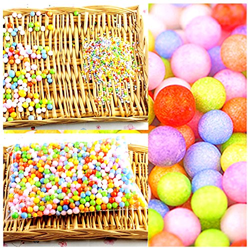 Rainbow Foam Beads Balls 3 Packs Craft Styrofoam Balls coloful for