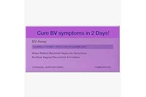 NEYCHER BV Away Suppostories. Get rid of Vaginal Odor and BV. Fast and Gentle for Relief itching, Burning, Irritation. Controls Odor. Homeopathic, 4 Herbs, lactic Acid, zinc, hyaluronic Acid. Neyher