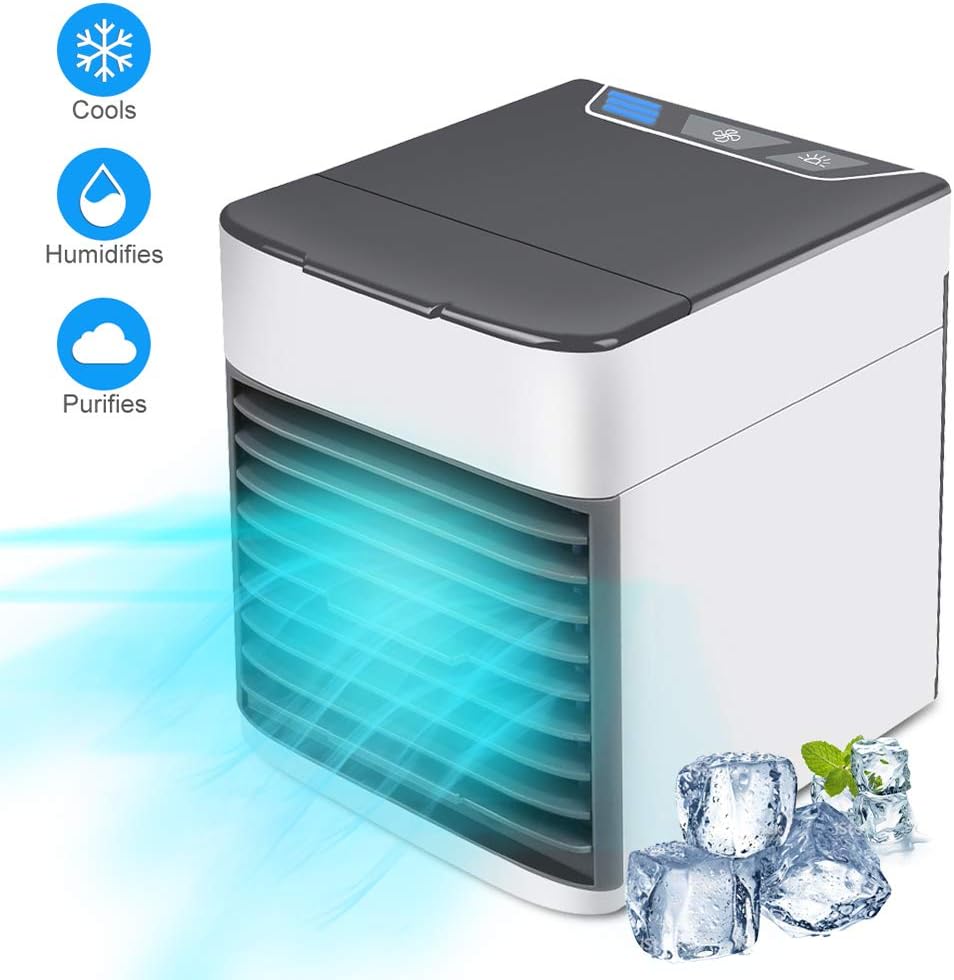 portable air cooler with ice box