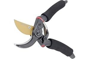 TOOLTENG Garden Bypass Pruning Shears, Heavy-Duty Garden Clippers, Multipurpose Garden Shears for Gardening (Black)