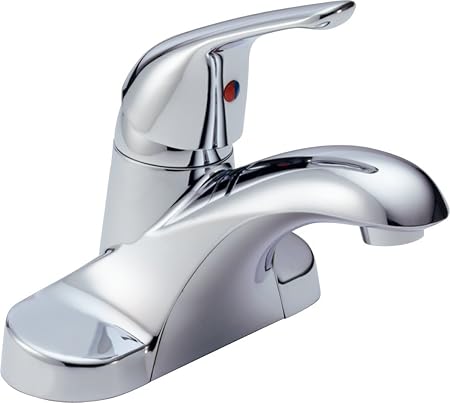 Delta B501lf Foundations Single Handle Bathroom Faucet Less Pop Up