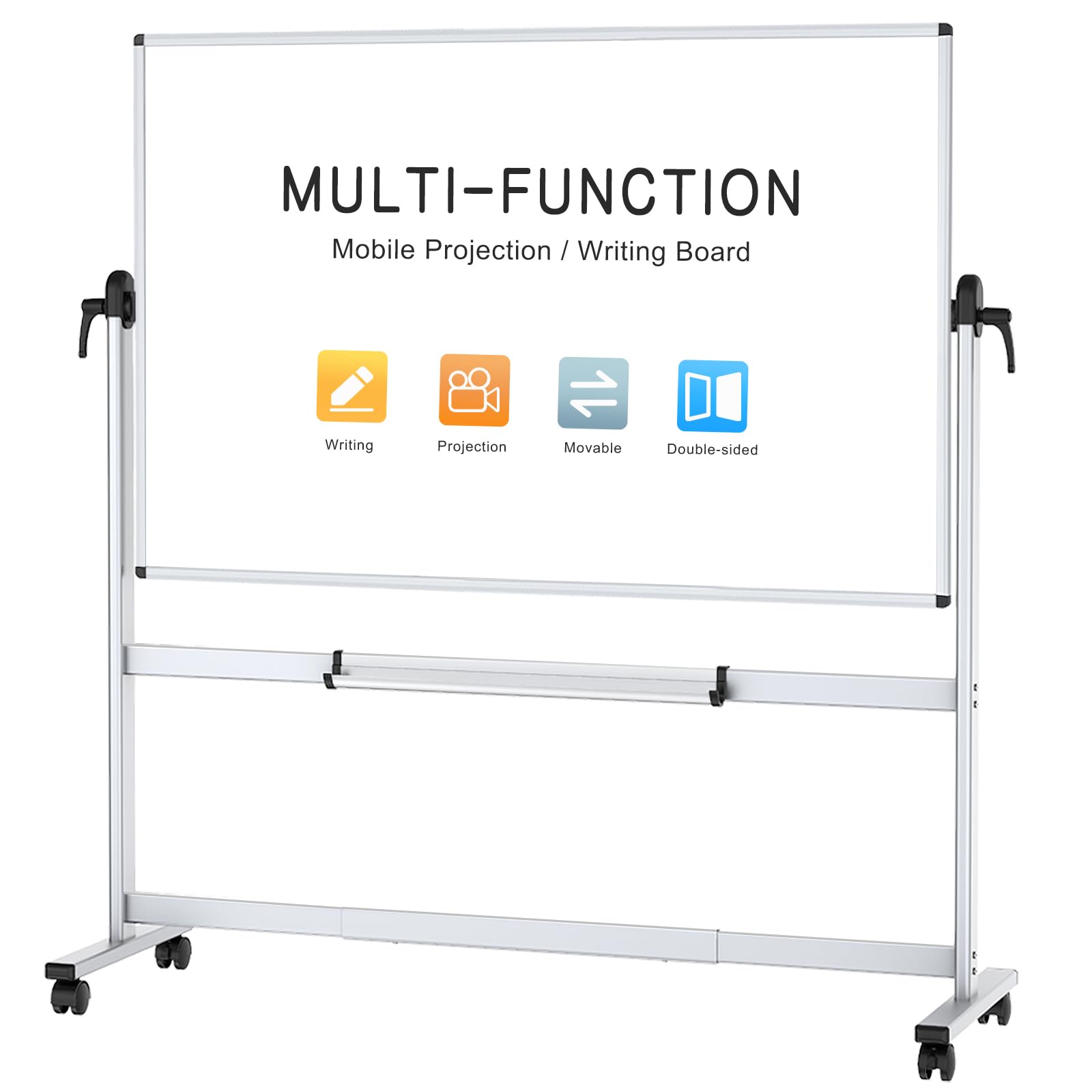 Photo 1 of *********SEE NOTES**********
VIZ-PRO Double-Sided Mobile Projection Writing Whiteboard, 72 x 48 Inches, Large Magnetic Rolling Dry Erase Board & Projector Screen with Aluminium Stand