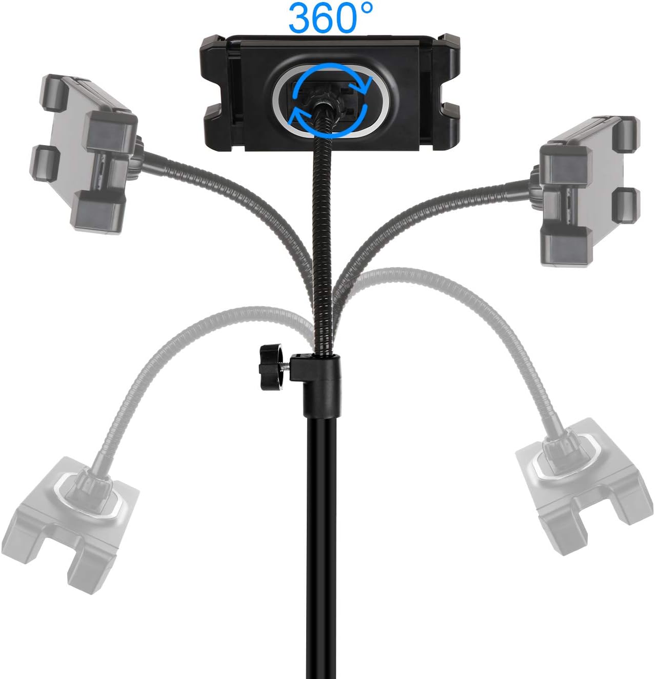 Ipad Tripod Stand,Gooseneck 67-inch Floor Stand for Tablet,Fit for iPhone 11/11Pro Max/7/8/X/Xs Max, IPad 12.9-Inch IPad Pro/11-Inch iPad Pro/IPad 6/Mini 5/Air 3/& More, and a Remote Control as Gift: Electronics