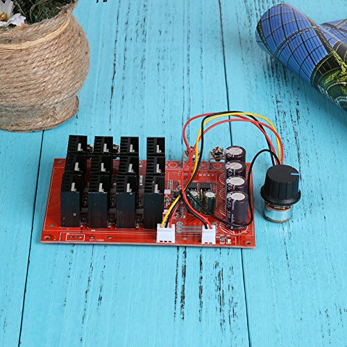 Alloet DC9-50V DC Motor Speed Control Board 3600W 60A with Switch Extension Cord