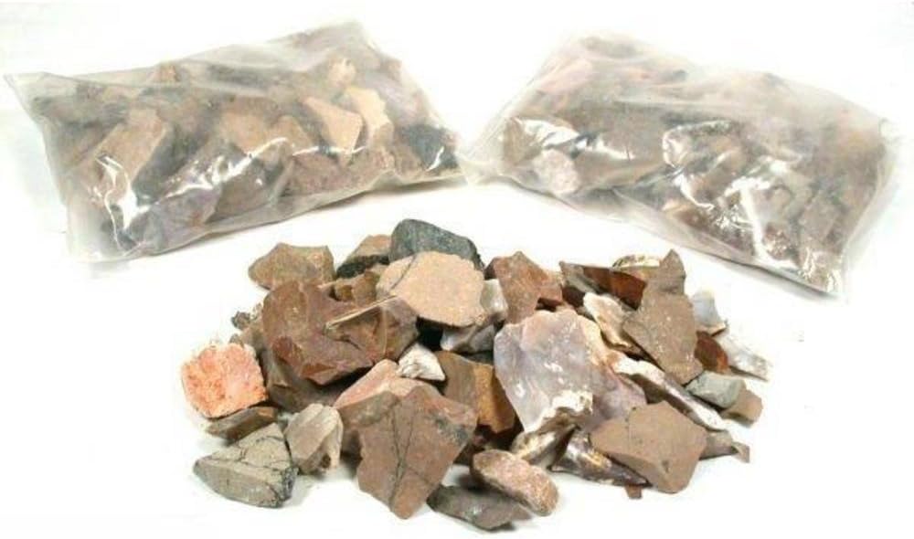 bags of crushed rock