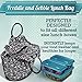 worthtrust FBA_FS0019c Freddie and Sebbie, Non Toxic Reusable Insulated Large Black Neoprene Bags for Women, Lunch Boxes for Adults, Kids, Girls &, 10