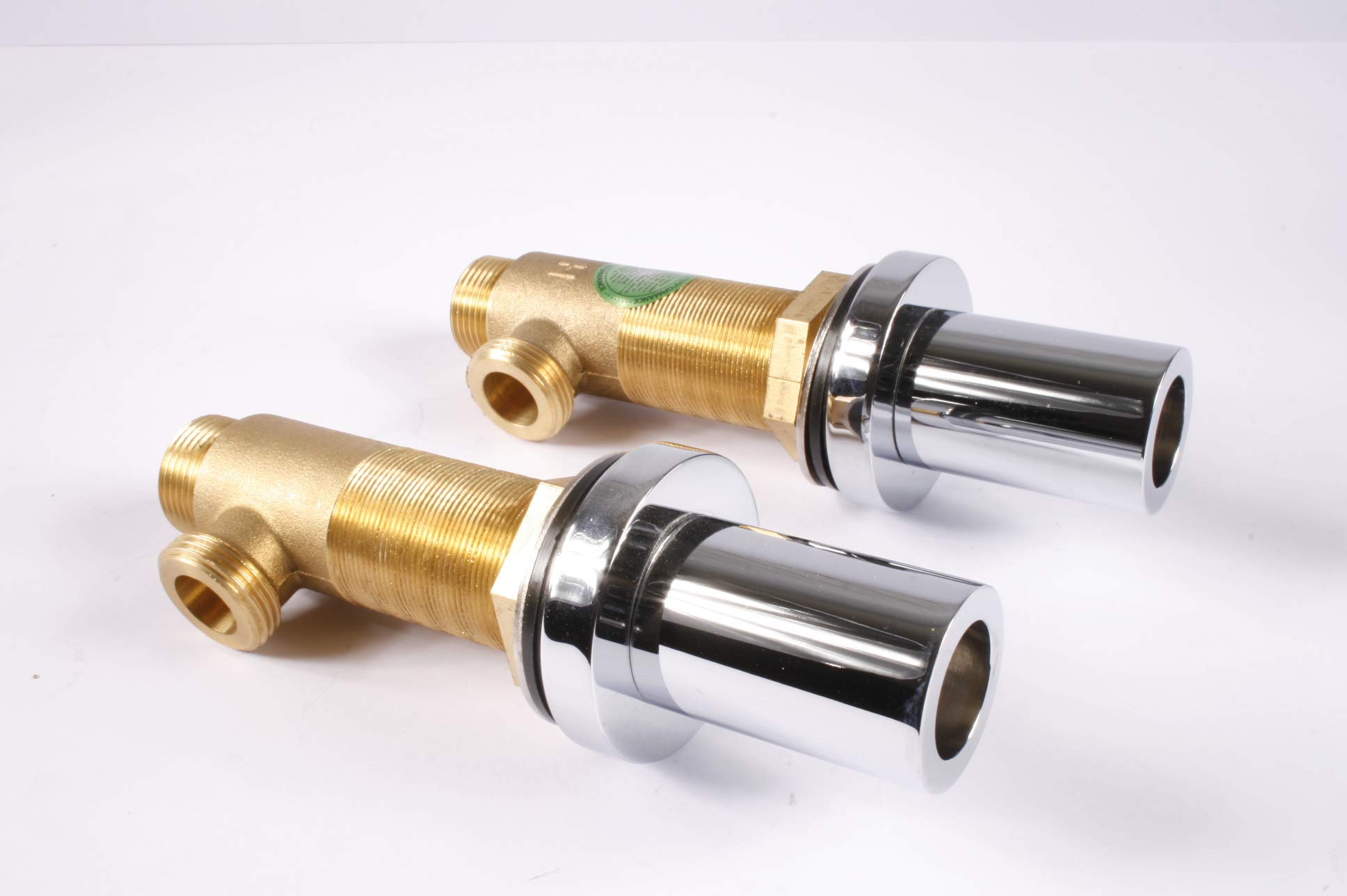 Nuie PK311 Bath Filler Side Valves, Silver/Bronze