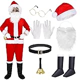 7pcs Christmas Santa Claus Costume Accessory for