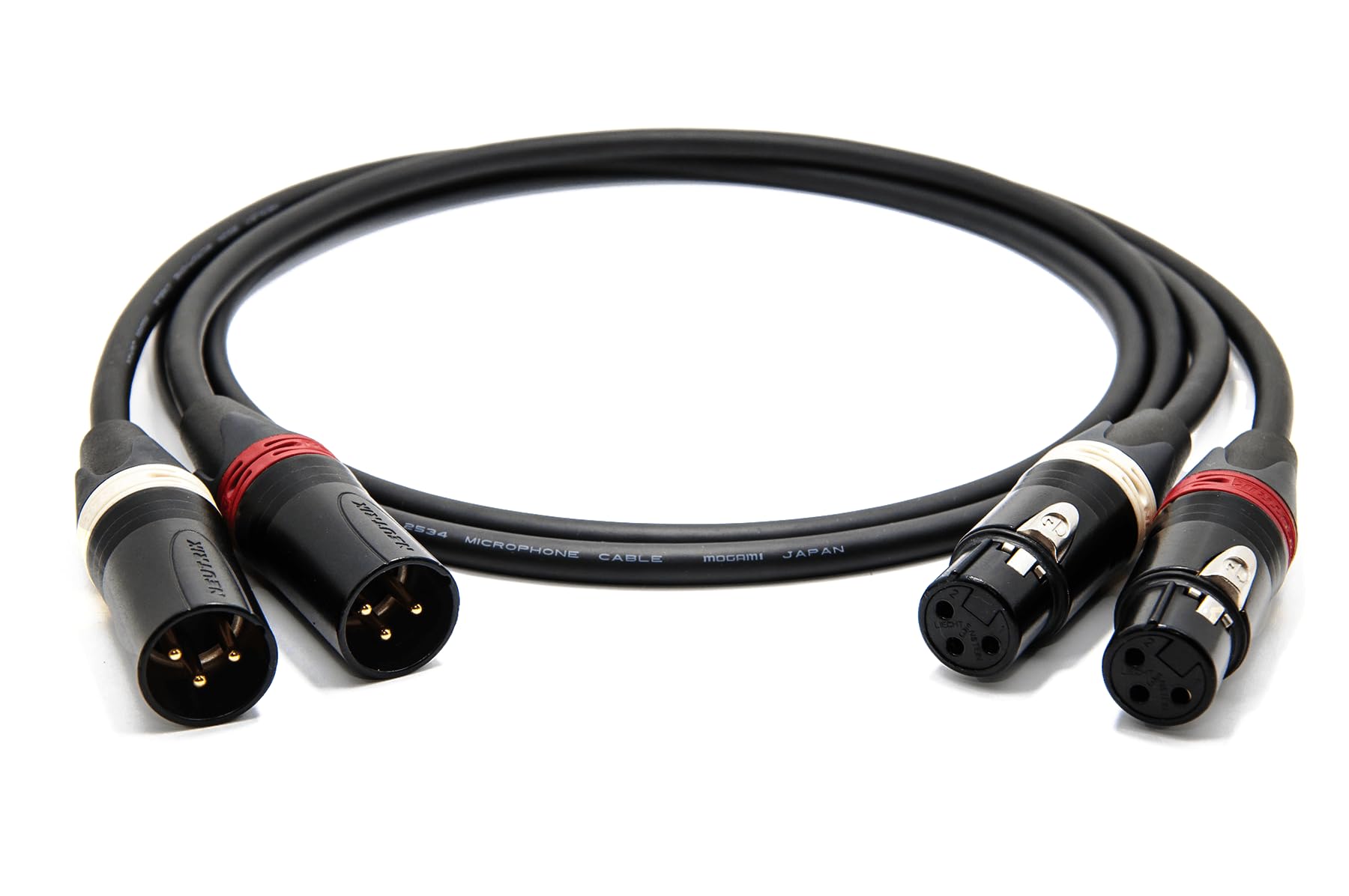 enoaudio Mogami 2534 Quad Pair (L,R) Cable | Neutrik XLR female – XLR male | HiFi - 7.0 m