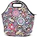 Chrysansmile Insulated Lunch Bag Neoprene Small Lunch Box for Women Soft Cooler Bag Cute Lunch Tote for Work Outdoor Picnic